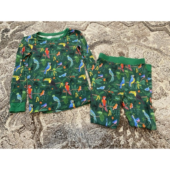 Little Sleepies Other - Little Sleepies Birds of a Feather 5/6 Long Sleeve Pajamas GUC 2 Piece Bamboo